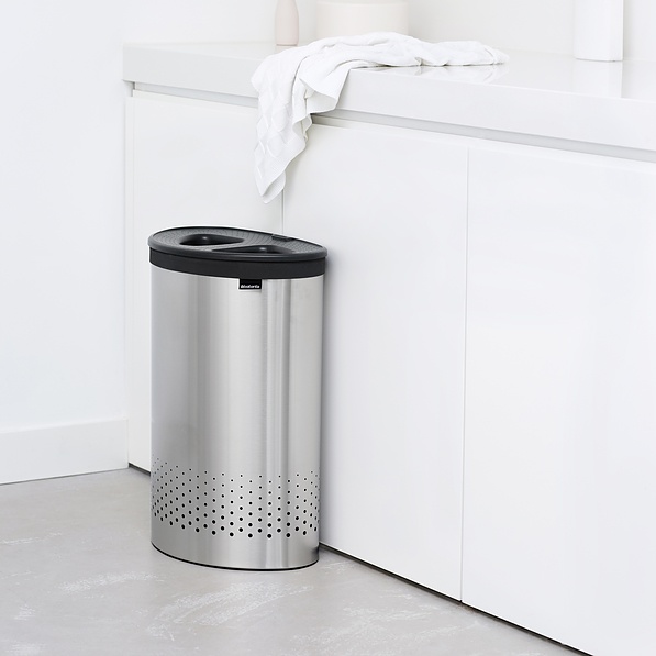 BRABANTIA Selector 55 l (105029) - brudownik / kosz na pranie i bieliznę ze stali nierdzewnej