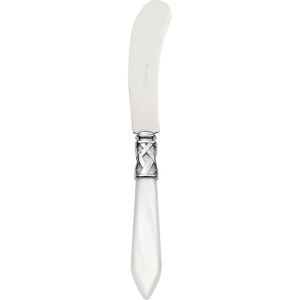BUGATTI Aladdin 20 cm biały - nóż do masła ze stali nierdzewnej