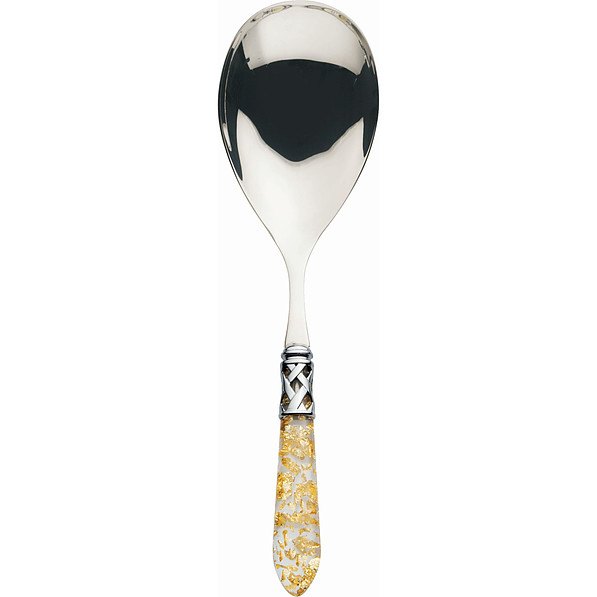 BUGATTI Aladdin Gold Spoon 25,5 cm - łyżka kuchenna do ryżu ze stali nierdzewnej