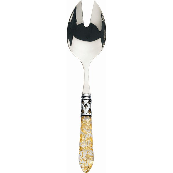 BUGATTI Aladdin Gold Lettuce 24 cm - widelec do sałatek ze stali nierdzewnej