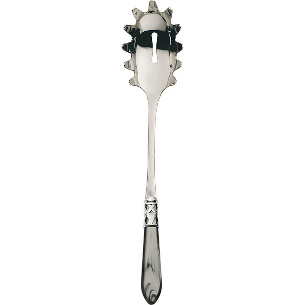 BUGATTI Aladdin Grey 31 cm ciemnoszara - łyżka do makaronu ze stali nierdzewnej