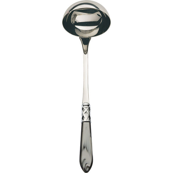 BUGATTI Aladdin Grey 28,5 cm ciemnoszara - chochla / łyżka wazowa ze stali nierdzewnej