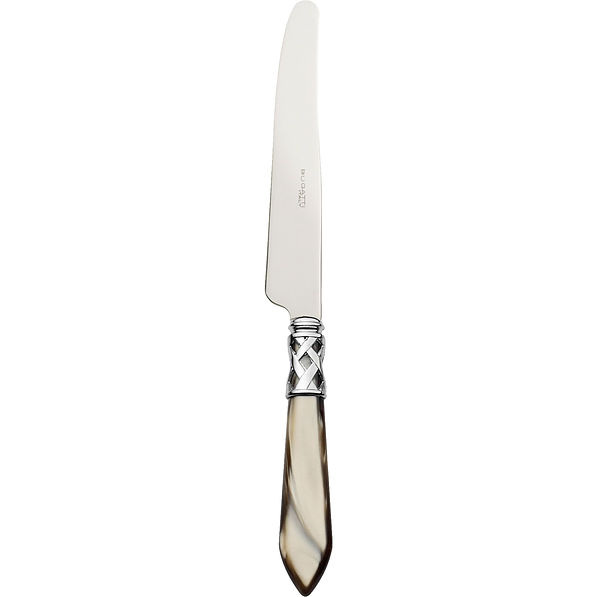 BUGATTI Aladdin 24,5 cm biały perłowy - nóż stołowy ze stali nierdzewnej