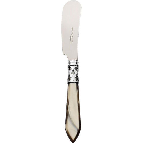 BUGATTI Aladdin 14,5 cm biały perłowy - nóż do masła ze stali nierdzewnej