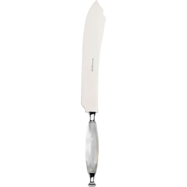 BUGATTI Country 25,5 cm biały - nóż do ciasta ze stali nierdzewnej