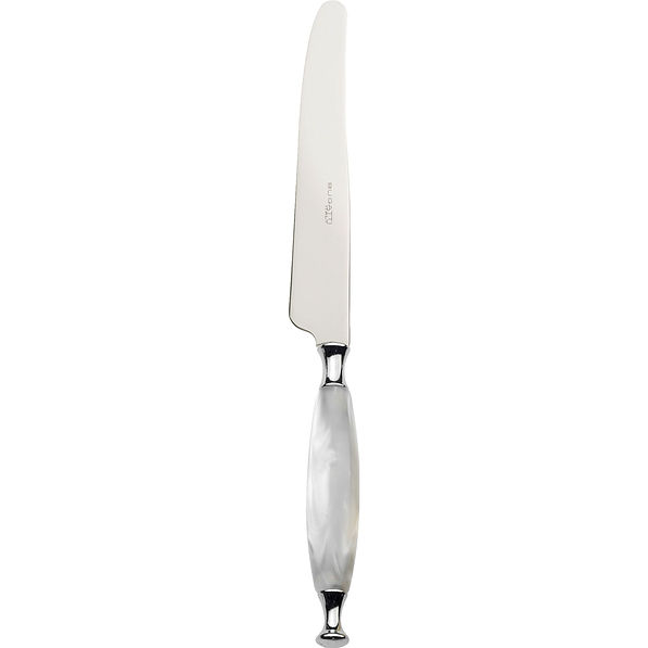 BUGATTI Country 23 cm biały perłowy - nóż stołowy ze stali nierdzewnej