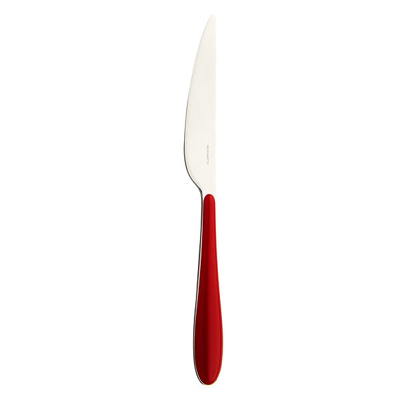 BUGATTI Gioia czerwony - nóż stołowy ze stali nierdzewnej 