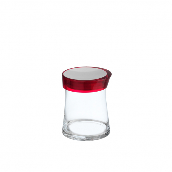 BUGATTI Glamour 0,7 l czerwony - pojemnik hermetyczny na żywność szklany