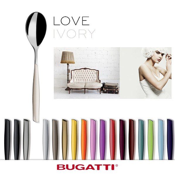 BUGATTI Sztućce Glamour błękitne
