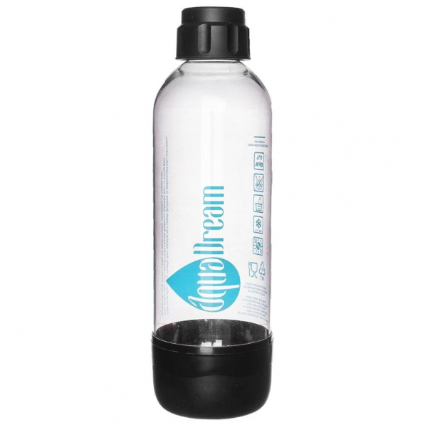 Butelka do saturatora plastikowa AQUADREAM 1,1 l CZARNA