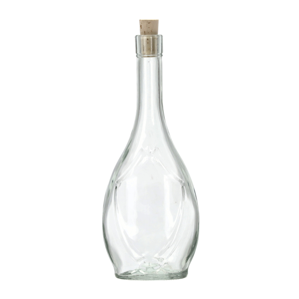 Butelka na nalewkę łezka szklana z korkiem 0,5 l