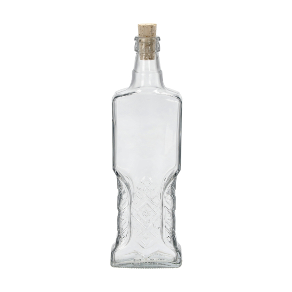 Butelka na nalewkę ukrainka szklana z korkiem 0,5 l