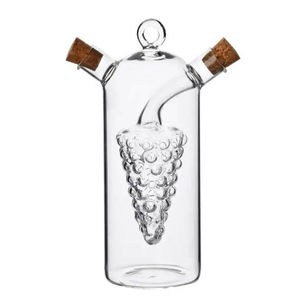 Butelka na oliwę i ocet szklana PETER 300 ml / 30 ml 2w1