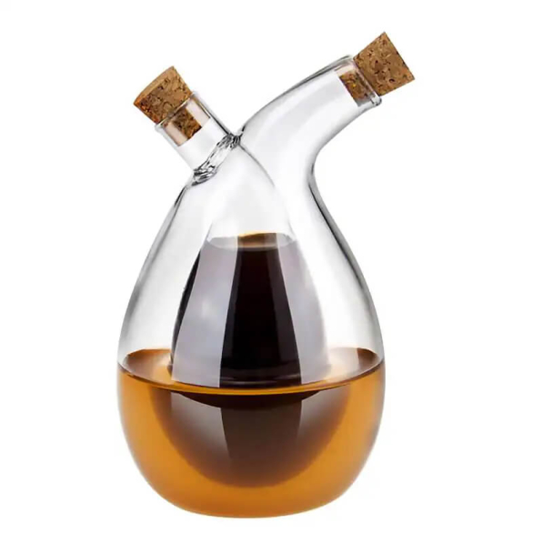 Butelka na oliwę i ocet szklana PETER 350 ml / 75 ml 2w1