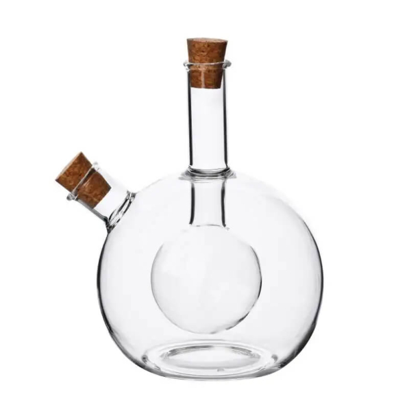 Butelka na oliwę i ocet szklana PETER 400 ml / 50 ml 2w1
