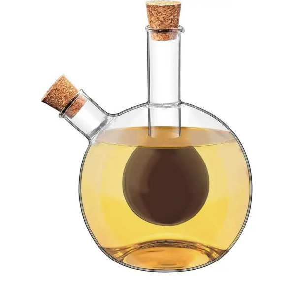 Butelka na oliwę i ocet szklana PETER 400 ml / 50 ml 2w1