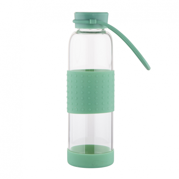 Butelka na wodę i napoje szklana ZIELONA 0,55 l