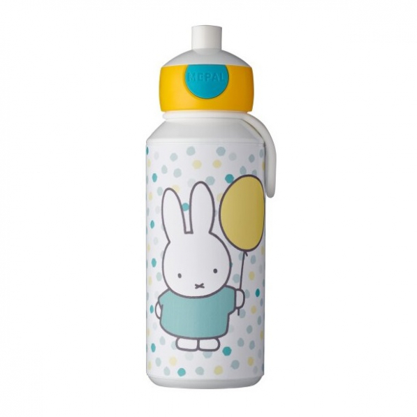 Butelka Campus pop-up Miffy Confetti 0,4 l biały - bidon plastikowy 