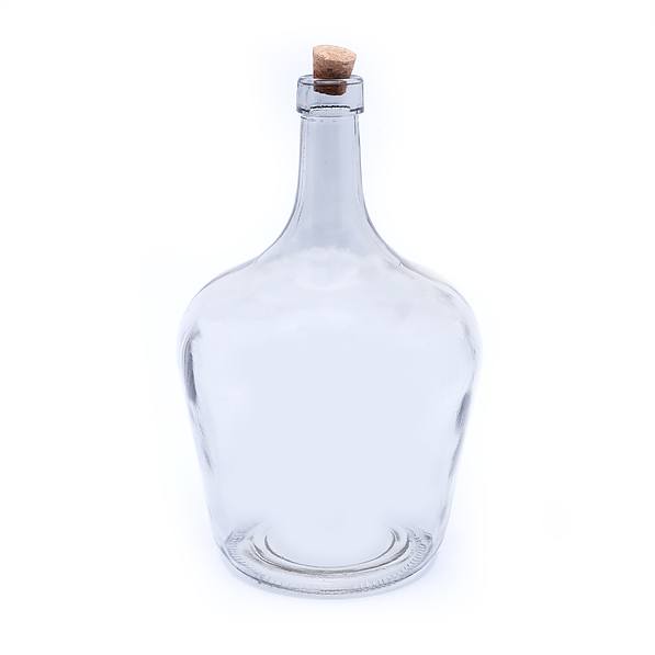 Butelka szklana z korkiem PEAR SZARA 2 l