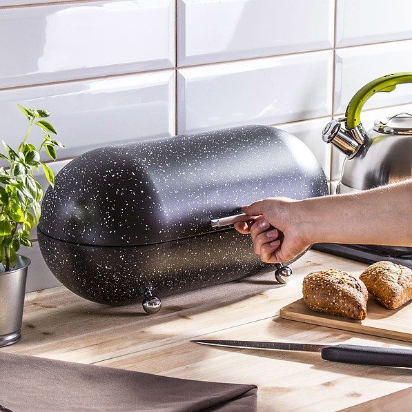 Chlebak ze stali węglowej KONIGHOFFER GRANITE MARBLE CZARNY