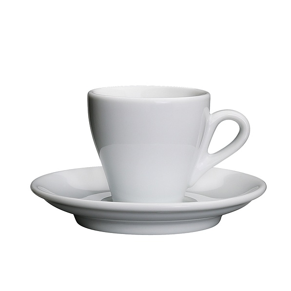 CILIO Milano 50 ml biała - filiżanka do espresso porcelanowa ze spodkiem 