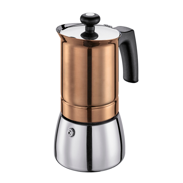 CILIO Tosca na 4 filiżanki espresso (4 tz) - kawiarka ze stali nierdzewnej