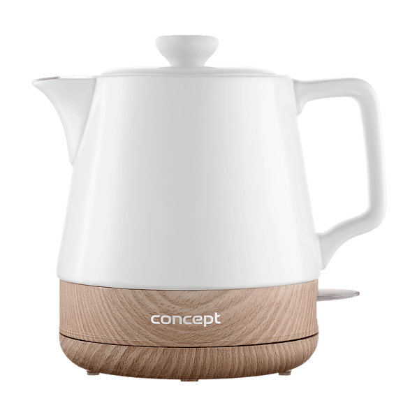 CONCEPT Scandi 1 l biały - czajnik ceramiczny elektryczny bezprzewodowy