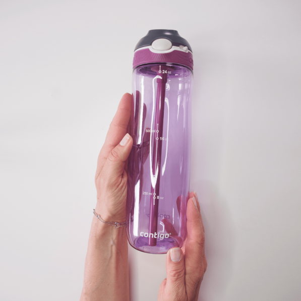CONTIGO Ashland Passionfruit 720 ml - bidon / butelka na wodę motywacyjna ze słomką
