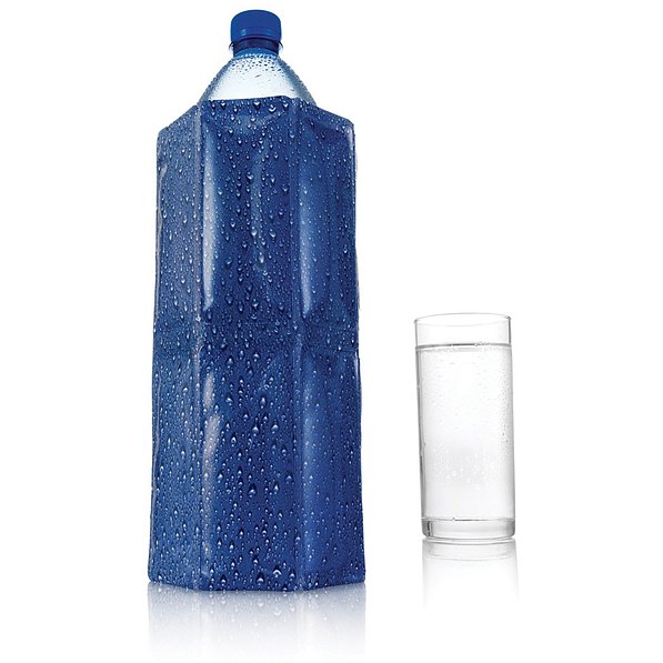 VACU VIN Water Cooler niebieski - cooler na butelkę plastikowy