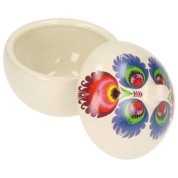 Cukiernica ceramiczna TWO PEOPLE FOLKLOR MAŁA BIAŁA 100 ml