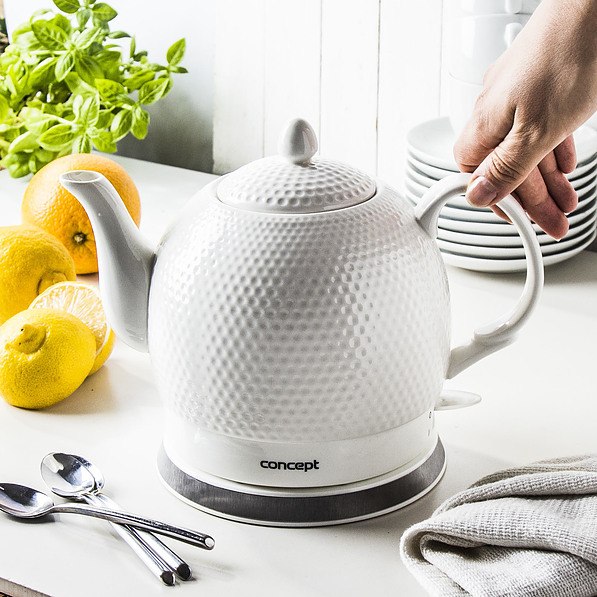 Czajnik elektryczny ceramiczny CONCEPT KETTLE BIAŁY 1,2 l