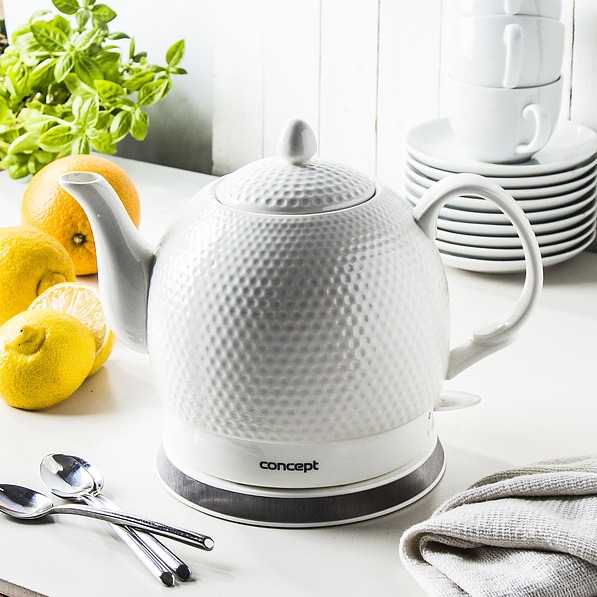 Czajnik elektryczny ceramiczny CONCEPT KETTLE BIAŁY 1,2 l