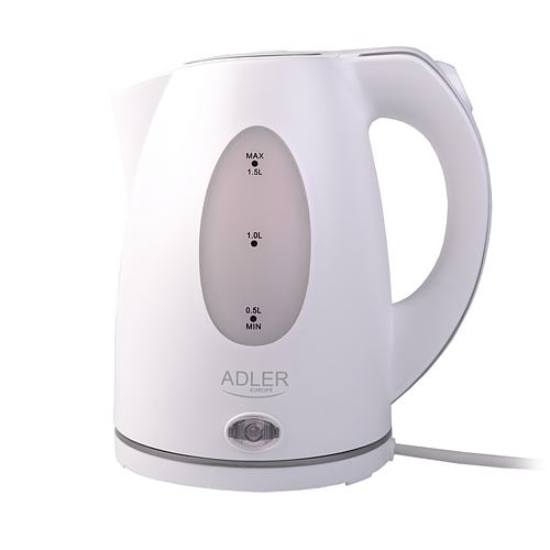 ADLER Vibo 1,5 l biały - czajnik elektryczny bezprzewodowy plastikowy