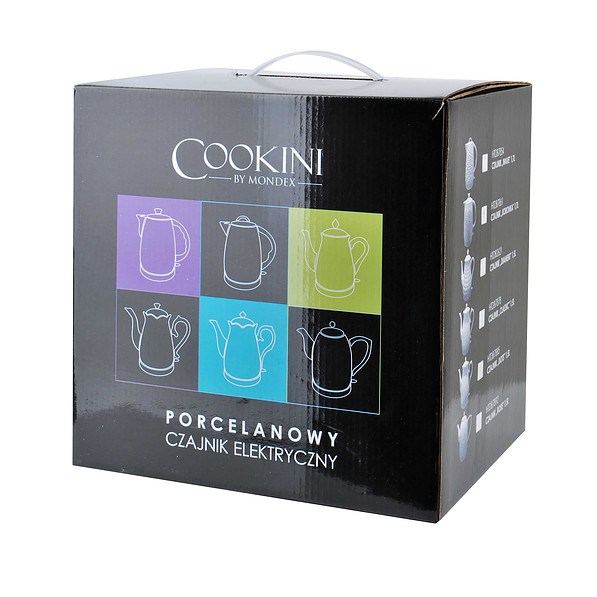Czajnik ceramiczny elektryczny bezprzewodowy DOTS BIAŁY 1,5 l