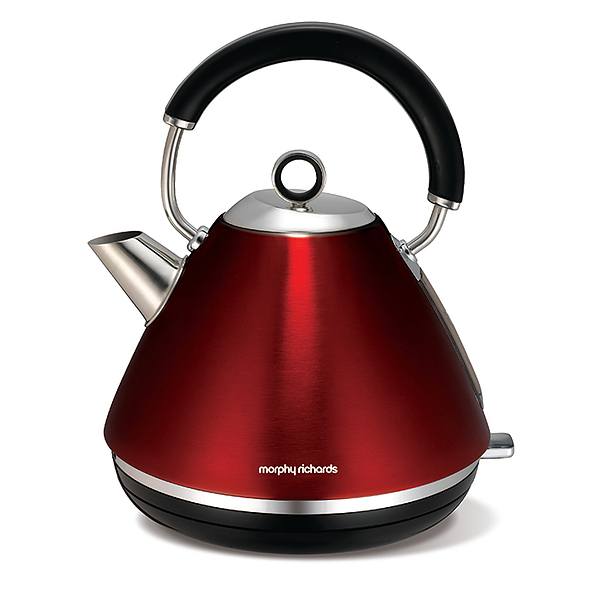 MORPHY RICHARDS Accents 1,5 l czerwony – czajnik elektryczny bezprzewodowy stalowy