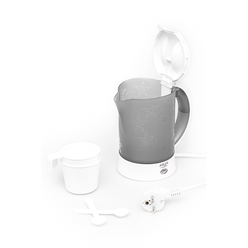 ADLER Travel 0,6 l biały - czajnik elektryczny plastikowy