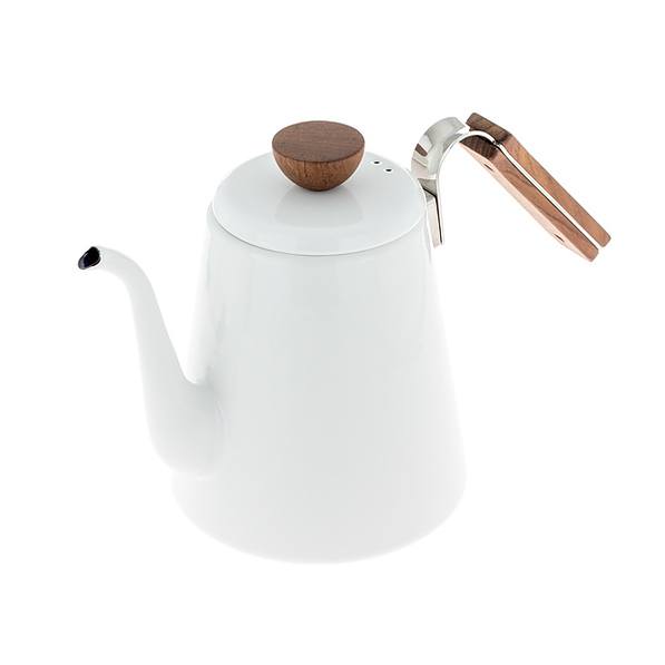 HARIO Bona Coffee Enamel Drip Kettle 0,8 l biały - czajnik emaliowany