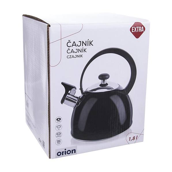 Czajnik ze stali nierdzewnej z gwizdkiem LOLO CZARNY 1,8 l