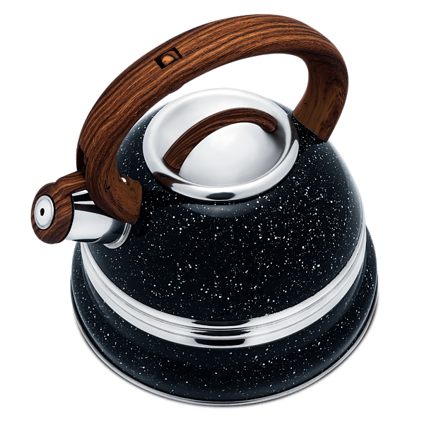 Czajnik ze stali nierdzewnej z gwizdkiem VIGGO BLACK MARBLE CZARNY 3 l 