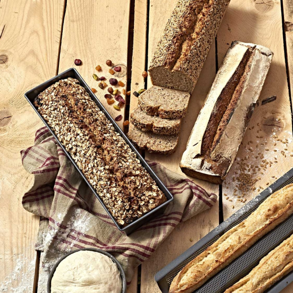DE BUYER Bread 26 x 9 cm - keksówka / forma do pieczenia chleba i pasztetu ze stali węglowej