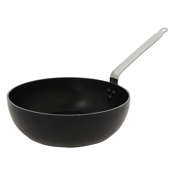 DE BUYER Choc Intense 24 cm czarna - patelnia / wok nieprzywierający