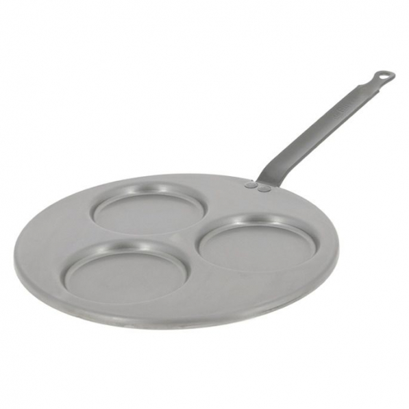 DE BUYER Steel 27 cm szara - patelnia do jajek i placuszków stalowa 