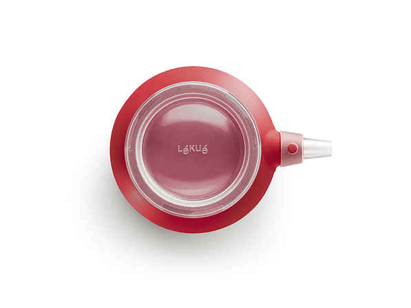 LEKUE Deco Max czerwony - dekorator do ciast / szpryca cukiernicza do ciasta silikonowa z 6 końcówkami