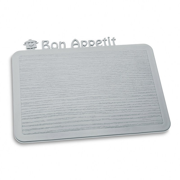 KOZIOL Happy Boards Bon Appetit szara 25 x 19,8 cm - deska do krojenia plastikowa