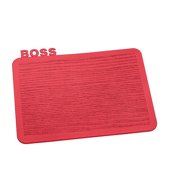 KOZIOL Happy Boards Boss czerwona 24,5 x 19 cm - deska do krojenia plastikowa