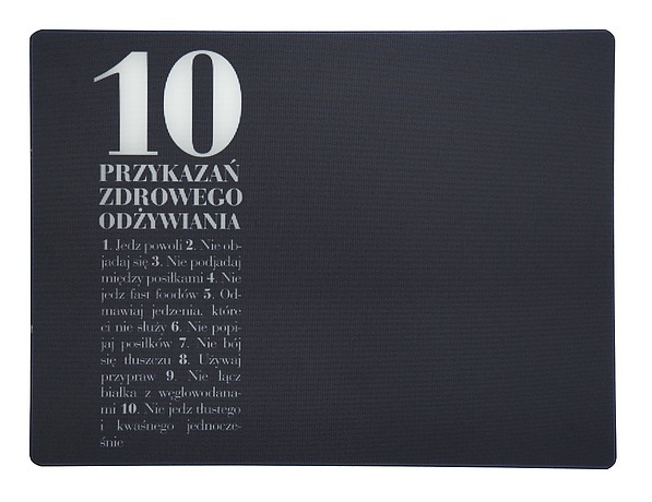 Deska do krojenia szklana HPBA Anna Lewandowska 10 PRZYKAZAŃ 30 x 40 cm