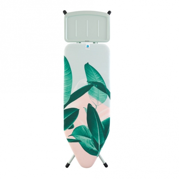 BRABANTIA Tropical Leaves wielokolorowa 124 x 45 cm - deska do prasowania ze stali nierdzewnej