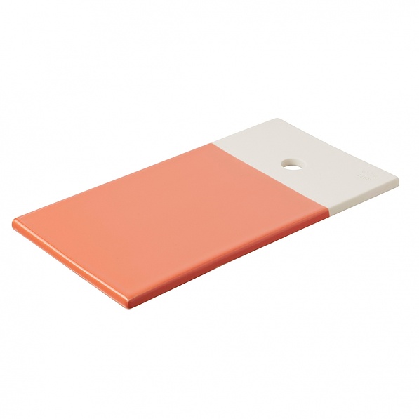 REVOL Color Lab 40 x 25 cm pomarańczowa – deska do serwowania serów i przekąsek porcelanowa