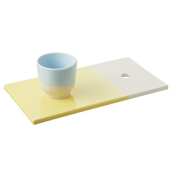 REVOL Color Lab 24,5 x 13 cm żółta – deska do serwowania serów i przekąsek porcelanowa