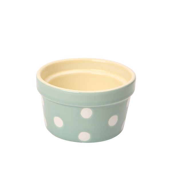 DEXAM Polka Dot Dip pistacjowe - kokilka / naczynie do zapiekania ceramiczne